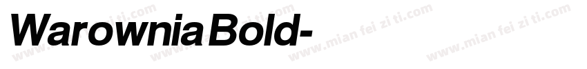 Warownia Bold字体转换